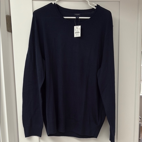 J. Crew Blue Crewneck Sweater Classic Knit - Picture 1 of 2